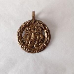 Triglav Slavic Brass Pendant 30mm 1.18" - Svarog, Perun, and Dazhbog - NO CHAIN